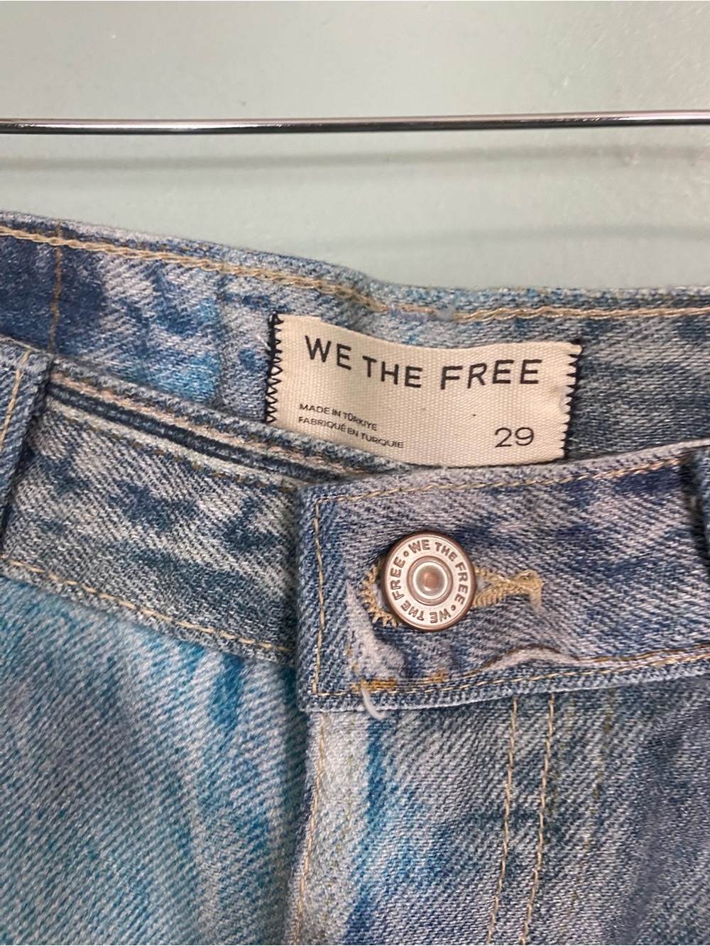 Blue Floral Embroidered Flare Jeans - Women's - Picture 6 of 9